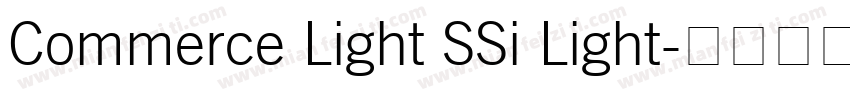 Commerce Light SSi Light字体转换